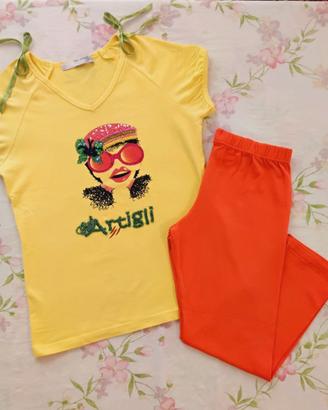 Completo bambina 12 anni, t-shirt estiva e bermuda