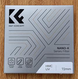 K&F Concept Nano-K HMC UV 72mm Filtro UV Nuovo