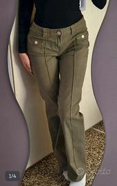 pantaloni H&M verde oliva NUOVI 