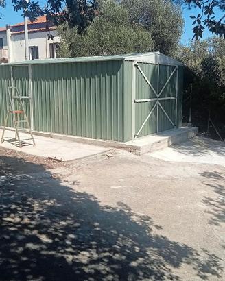 Box auto garage lamiera 360x600cm – 21,6mq verde