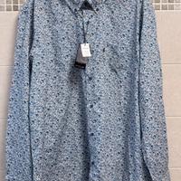 Camicia fiori piccoli uomo 100% cotone nuova