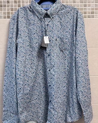 Camicia fiori piccoli uomo 100% cotone nuova