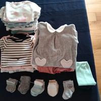 Lotto 52 pezzi abbigliamento neonato 0-3 mesi