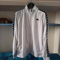 felpa kappa 222 banda wanniston slim - balck and w