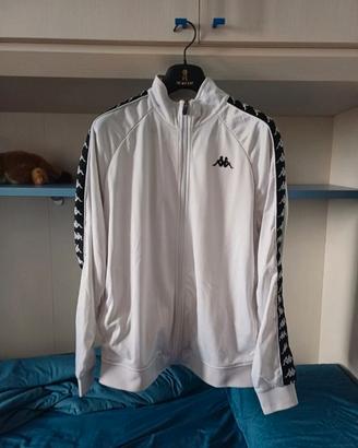 felpa kappa 222 banda wanniston slim - balck and w