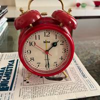 SVEGLIA RETRO’ A CAMPANA “ BINO” ROSSA