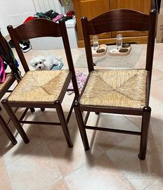 5 sedie legno massello