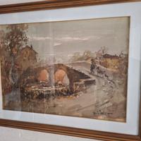 quadro acquarello " GIULIO FALZONI " 