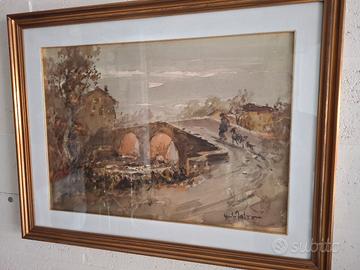 quadro acquarello " GIULIO FALZONI " 