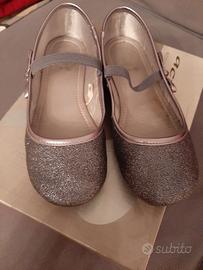 Ballerine bimba grigie con brillantini nr. 33.