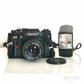 Zenit 122 + Helios 77M-4 50mm f/1.8 + Flash