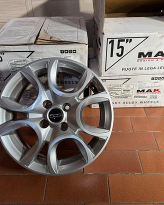 Cerchi in lega Mak Torino W 15” per Fiat 500