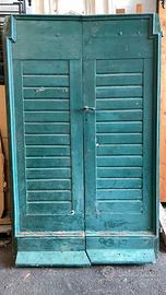 Portone d’epoca a due ante in noce