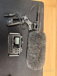 Kit audio Tascam, Sennheiser e Rycote