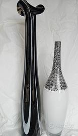 COPPIA  VASI VETRO MODERNI ALTI