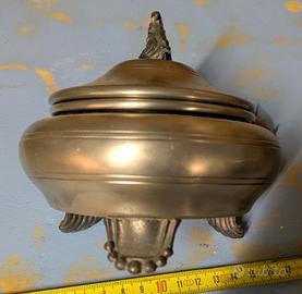 Elegante Bonbonnière / Piccola Zuppiera in Peltro