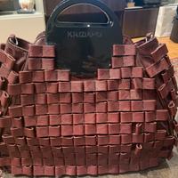 Borsa Krizia bordeaux pelle