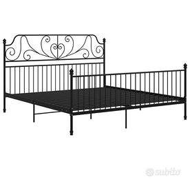 Letto nero 180x200 tipo Ikea Leirvik