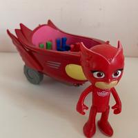 PJ Masks Superpigiamini Gufetta con veicolo