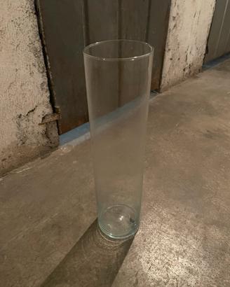 Vaso in vetro tondo h 46 cm
