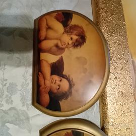 quadri in legno raffigurante angeli