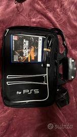 PlayStation 5 + borsa da trasporto + monitor da 34