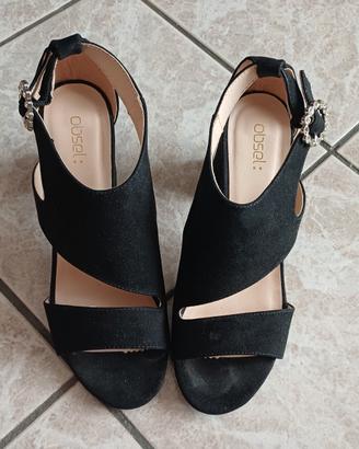 Sandali neri eleganti n41