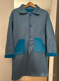 Cappotto azzurro double face