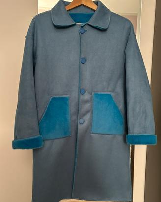 Cappotto azzurro double face