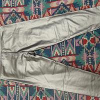 Leggings Pelle Colore Argento Taglia S