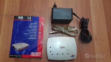 Hub USB 2.0 con Alimentatore