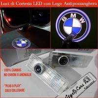 2 PROIETTORI LED LOGO BMW Luci Cortesia Sottoporta