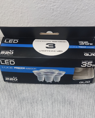 Faretti Gu 10 Led. Luce fredda 6500K