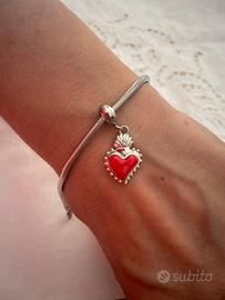 Bracciale cuore sacro Nuovo acciaio, anallergico