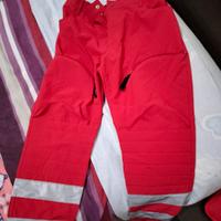 Pantalone elasticizzato alta visibilità rosso
