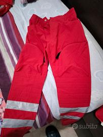 Pantalone elasticizzato alta visibilità rosso