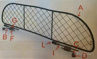 Divisorio griglia Audi Q2 2016- trasporto cani