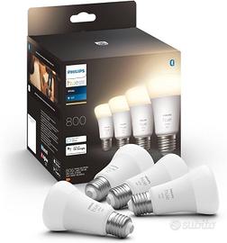 Philips Hue White Lampadina Smart LED, Attacco E27