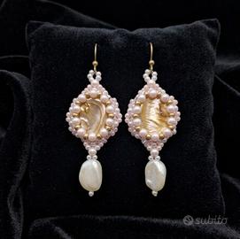 Orecchini Vintage Artigianali con madreperla