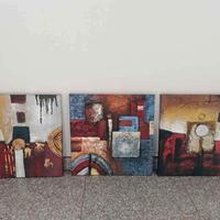 Set tre tele quadri 50 x 50