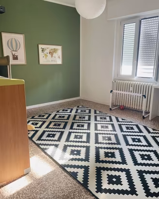 Tappeto moderno geometrico bianco e nero 200x300