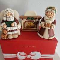 Tris babbo natale con nonna e camino thun nuovo
