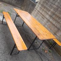 set birreria tavolo +panche richiudibile in legno 