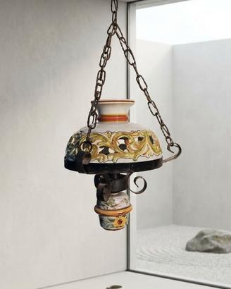 Lampadario in stile rustico/country artigianale
