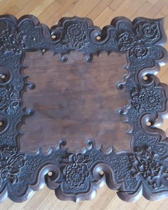 Tavolino etnico intarsiato a mano primi anni 50