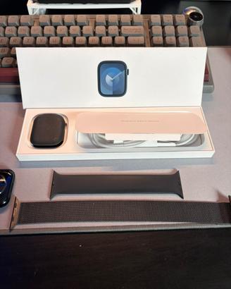 Apple watch serie 9 45mm GPS Midnight + cinturini