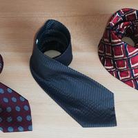 3 Cravatte Firmate, Made in ITALY ,100% Seta