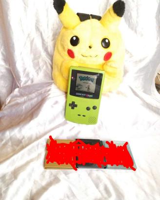 Borsa Pokemon e console Nintendo Gameboy verde