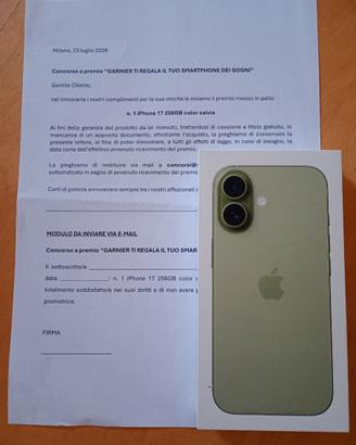 Apple iPhone 17 256gb NUOVO, Sage Salvia