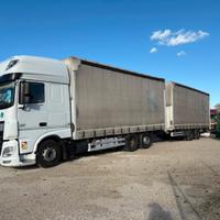 DAF XF106.460 attacco biga + rimorchio telonato